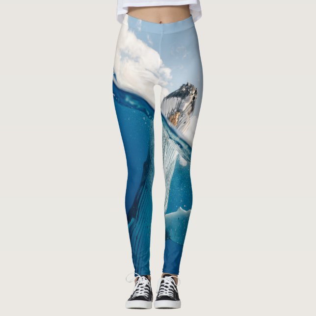 Schöner Whale Leggings (Vorderseite)