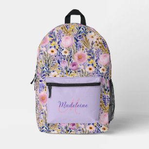 Schöner Wildblume Garten Bedruckter Rucksack