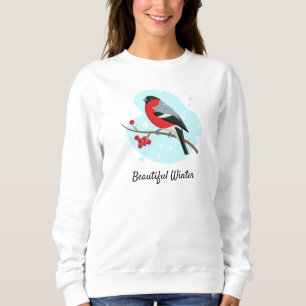 Schöner Winter Bullfinch Sweatshirt