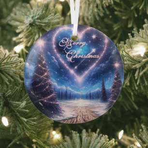 Schöner Winter Frohe Weihnachtsdekoration Ornament Aus Glas