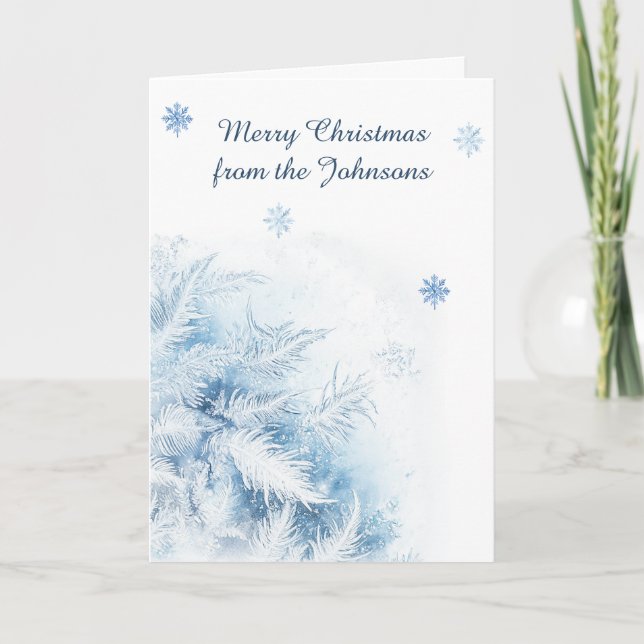 Schöner Winterfrost Weihnachten (Vorderseite)