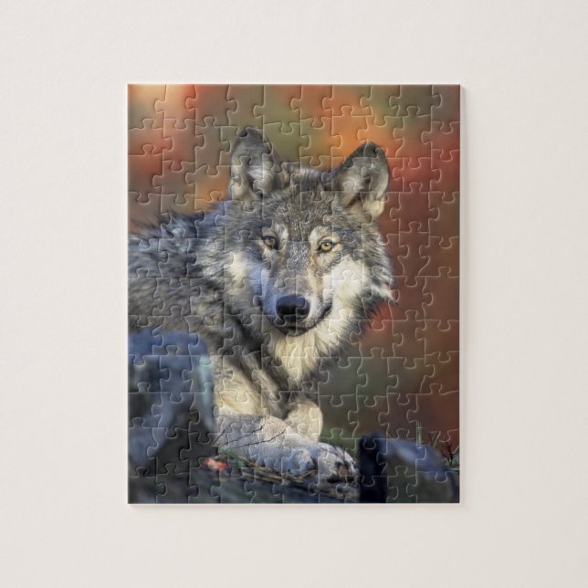 Schöner Wolf Puzzle (Vertikal)