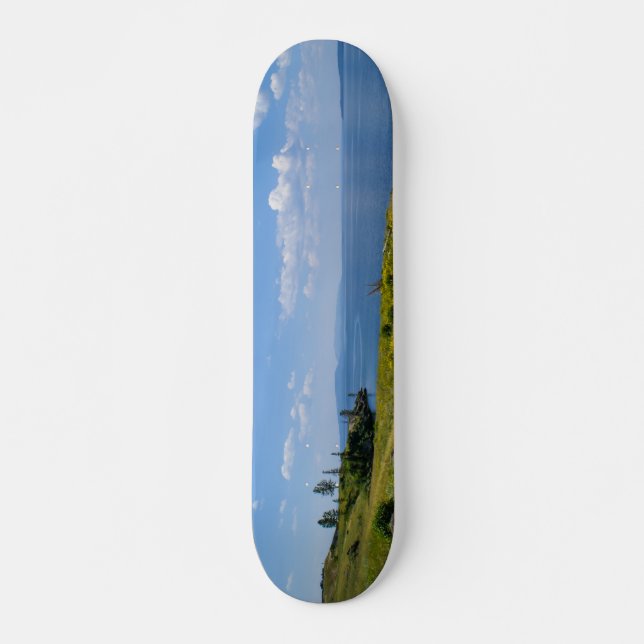 Schöner Yellowstone-See Skateboard (Vorne)