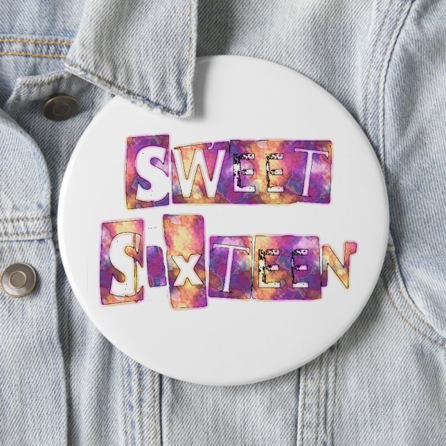 Schönes 16 . Geburtstag Button (Beispiel)