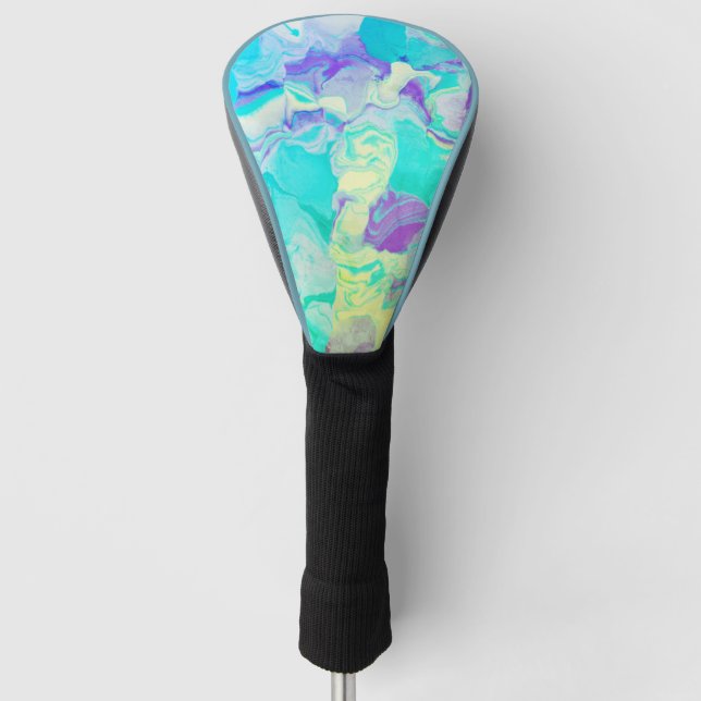 Schönes Abstraktes Aqua Quartz Golf Headcover (Vorderseite)