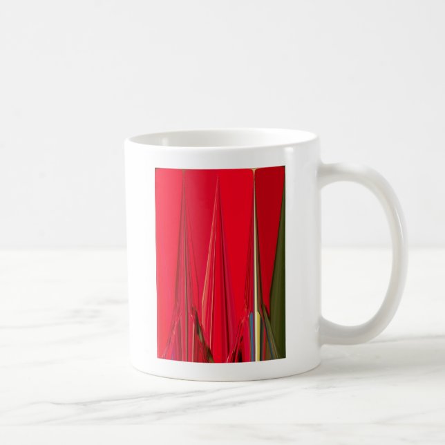 Schönes Abstraktes Design der Roten Textur Tasse (Rechts)