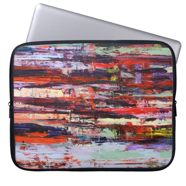Schönes abstraktes Gemälde Laptopschutzhülle (Vorderseite)