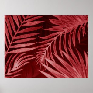 Schönes abstraktes Rosa und rote Blume auf b Poster