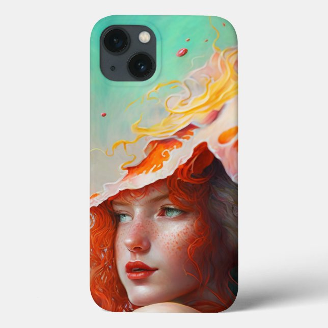 Schönes Abstraktes RothaargingGirl Case-Mate iPhone Hülle (Rückseite)