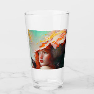 Schönes Abstraktes RothaargingGirl Glas