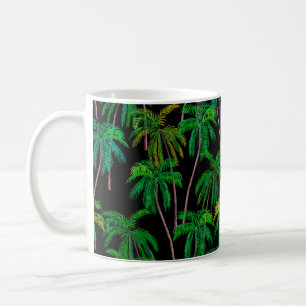 Schönes Acryl nahtlos blühendes Sommermuster w Kaffeetasse