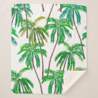 Schönes Acryl nahtlos blühendes Sommermuster w Sherpadecke