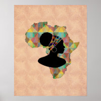 Schönes Afrika und Frauen | Geometrisches Muster
