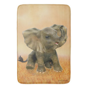 Schönes afrikanisches Baby-Elefant Badematte