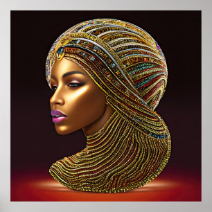 Schönes afrikanisches Erbe: Schwarze Geschichte Ku Poster