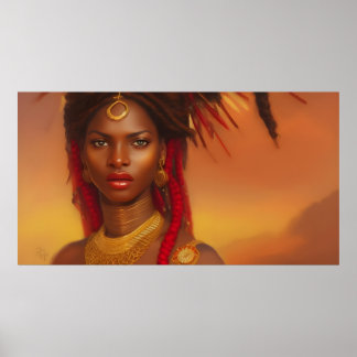 Schönes afrikanisches Gold Poster