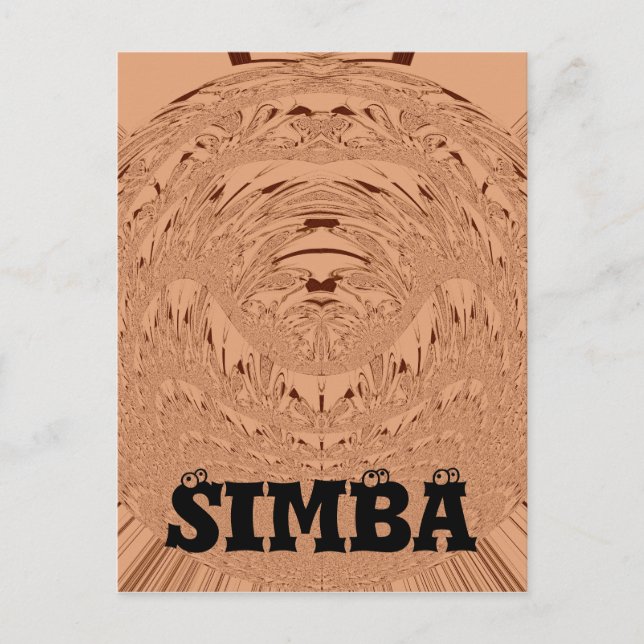 Schönes afrikanisches Löwenkopfvektormuster Postkarte (Vorderseite)