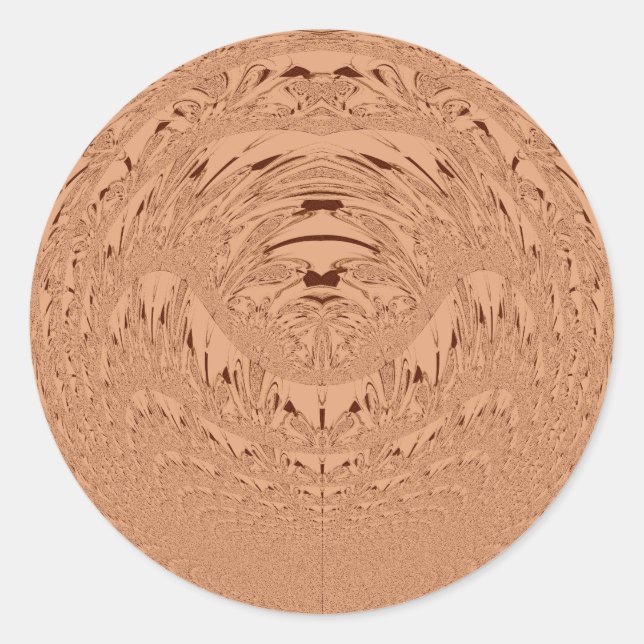 Schönes afrikanisches Löwenkopfvektormuster Runder Aufkleber (Vorderseite)