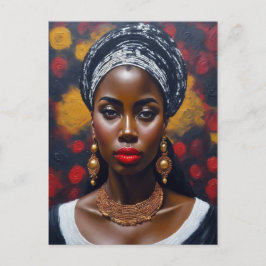 Schönes afrikanisches Schwarzes Gemälde Postkarte
