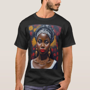 Schönes afrikanisches Schwarzes Gemälde T-Shirt