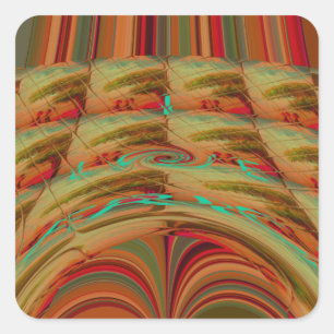 Schönes afrikanisches traditionelles Golden Brown Quadratischer Aufkleber