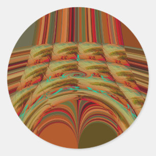 Schönes afrikanisches traditionelles Golden Brown  Runder Aufkleber