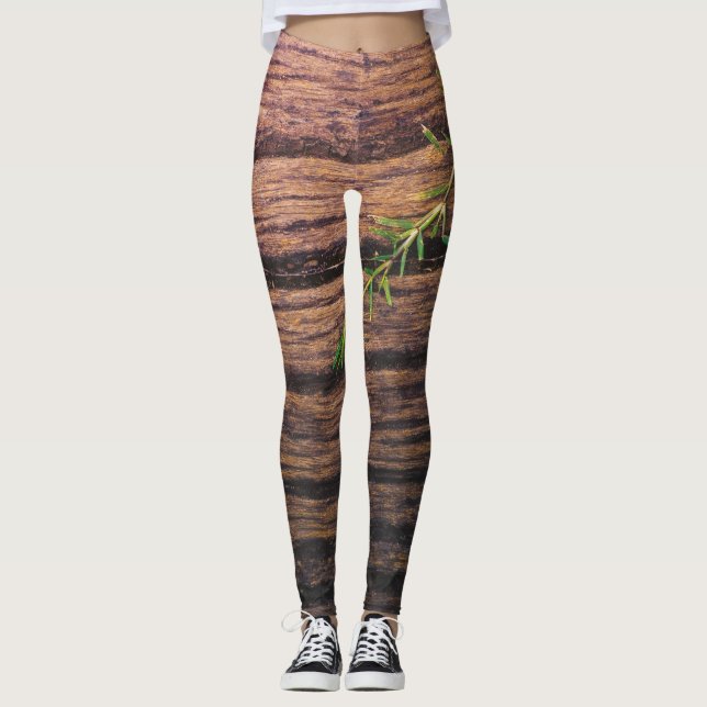 schönes altes Holz Leggings (Vorderseite)