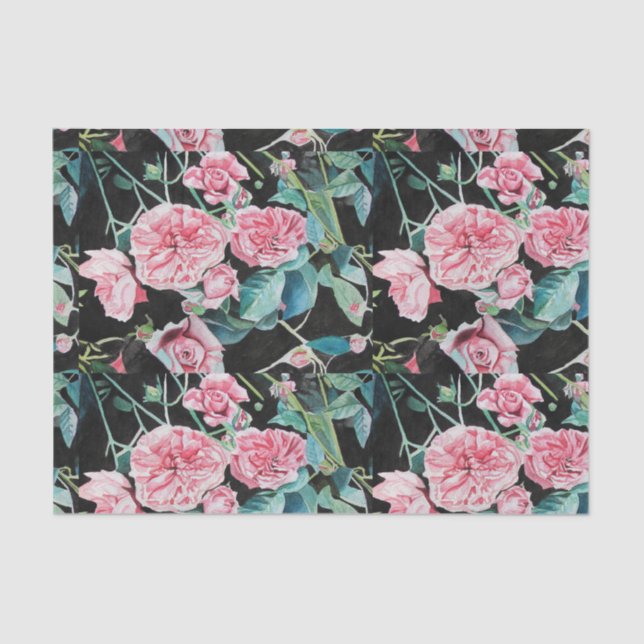 Schönes altrosa Rosengeflecht Papier Wrapping (Vorderseite)