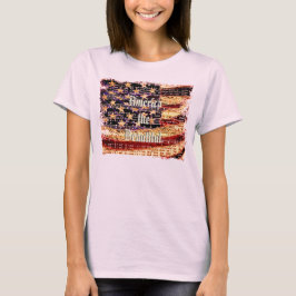 Schönes Amerika, Rosa, Patriotischer T - Shirt der