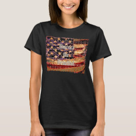 Schönes Amerika, Schwarz, Patriotischer T - Shirt