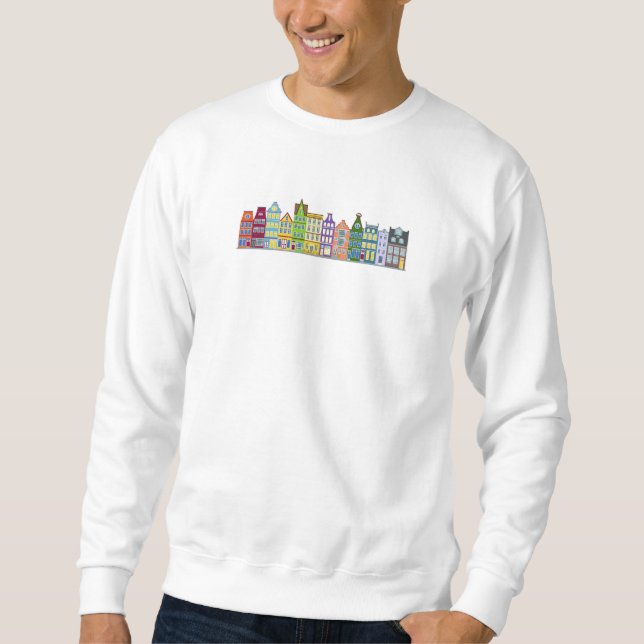Schönes Amsterdam Row Houses Soft Sweatshirt (Vorderseite)