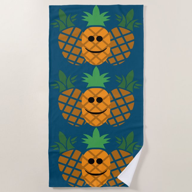 Schönes Ananas-Design - Strandtuch (Vorderseite)