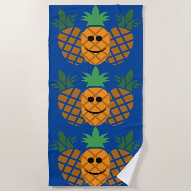Schönes Ananas-Design - Strandtuch (Vorderseite)