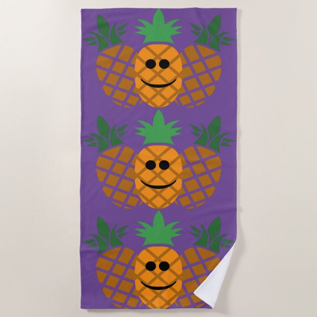 Schönes Ananas-Design - Strandtuch (Vorderseite)