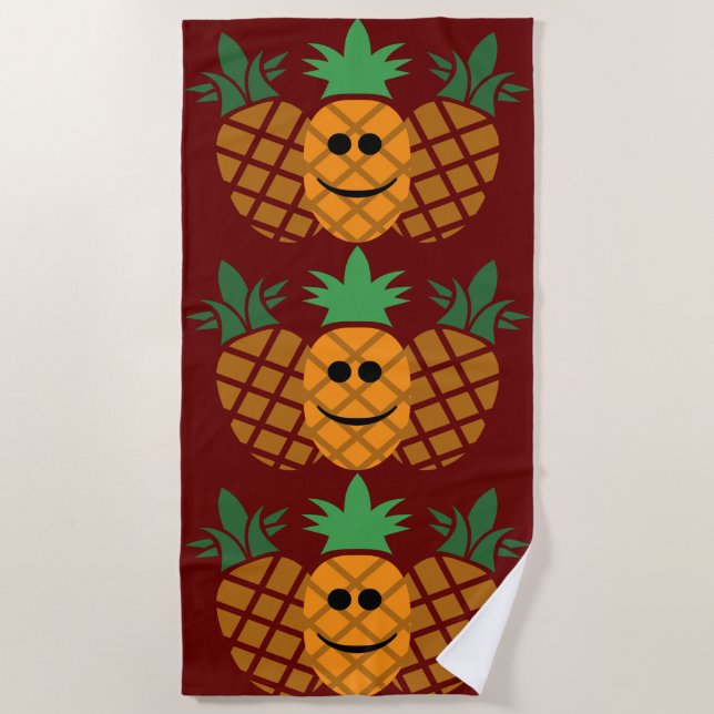 Schönes Ananas-Design - Strandtuch (Vorderseite)