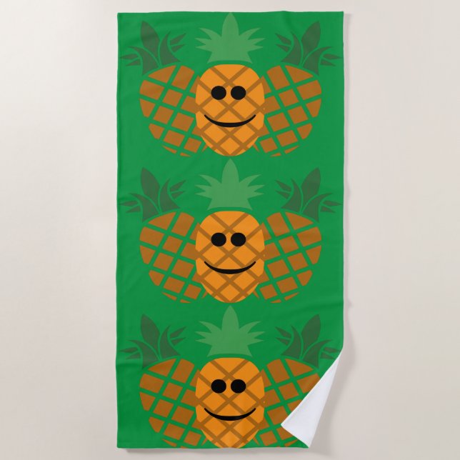Schönes Ananas-Design - Strandtuch (Vorderseite)