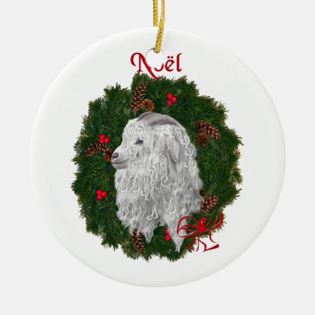 Schönes Angora Weihnachten Ornament (Vorne)
