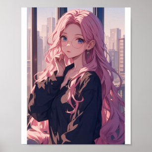 Schönes Anime Girl Poster - Atemberaubendes Kunstw
