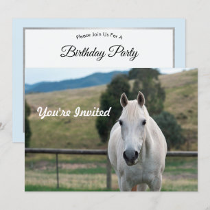 Schönes Appaloosa-Foto Weißes Pferd Geburtstag Einladung