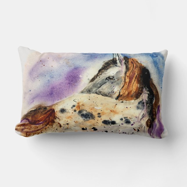 Schönes Appaloosa Pferdekeule Kissen LG Rectangl (Vorderseite)
