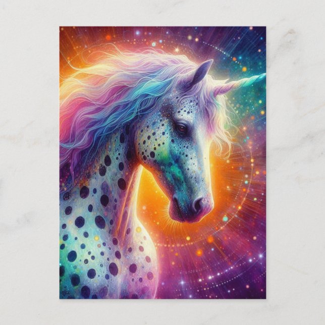 Schönes Appaloosa Unicorn Postkarte (Vorderseite)