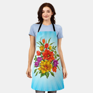 Schönes Aquarell Bouquet aus Blume-34123 Schürze