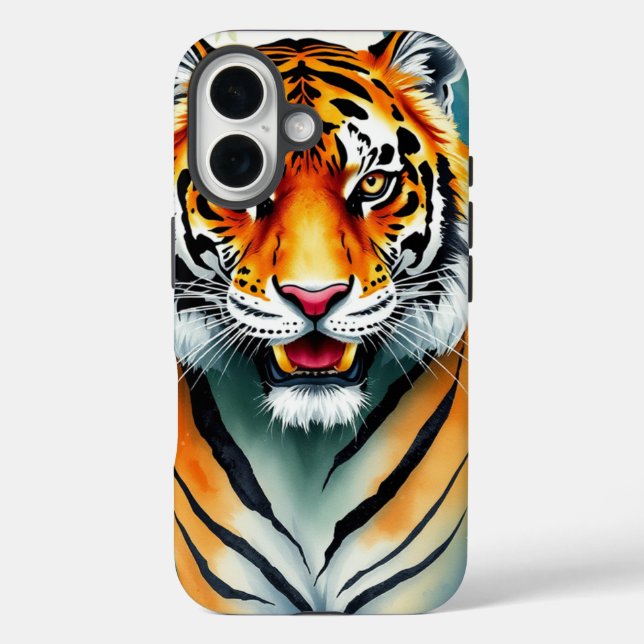 Schönes Aquarellbild Tiger im Dschungel Case-Mate iPhone Hülle (Rückseite)