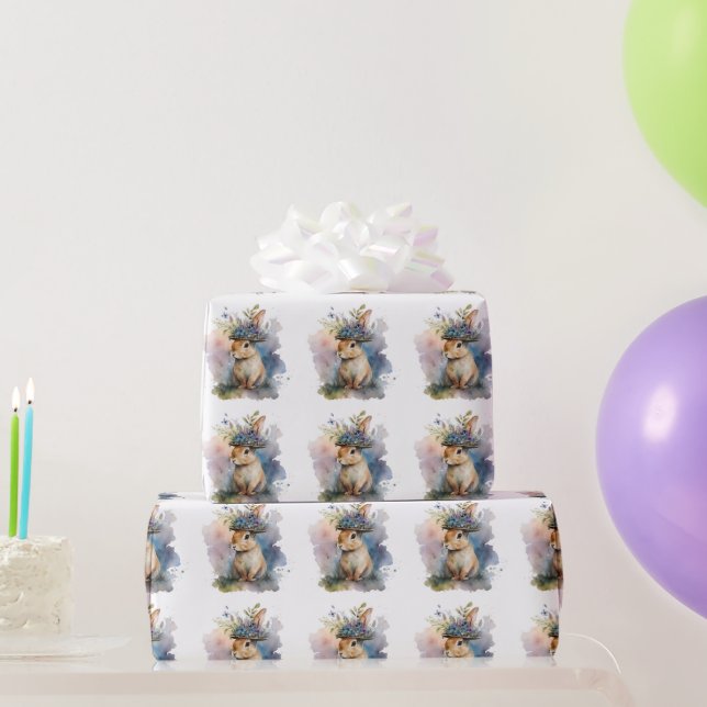 Schönes Aquarellbunny Geschenkpapier (Partygeschenke)
