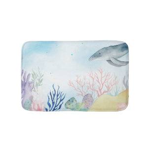 Schönes Aquarellleben Badematte