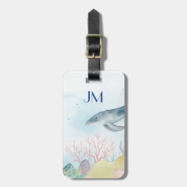 Schönes Aquarellleben Gepäckanhänger (Vorderseite vertikal)