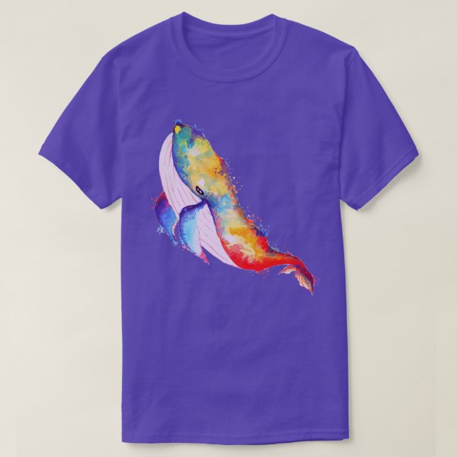 Schönes Aquarellwaldesign T-Shirt (Design vorne)