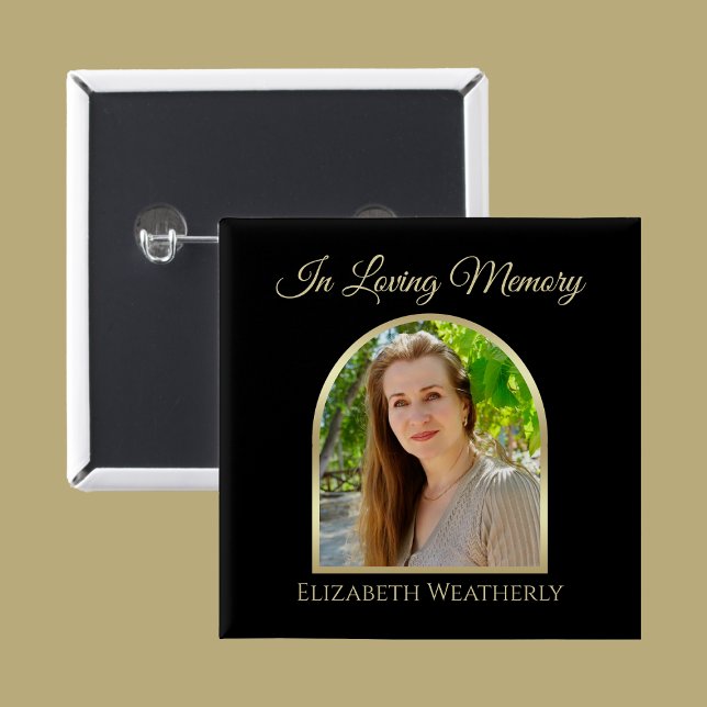 Schönes Arch-Foto auf schwarzer Bestattungstaste Button (Von Creator hochgeladen)