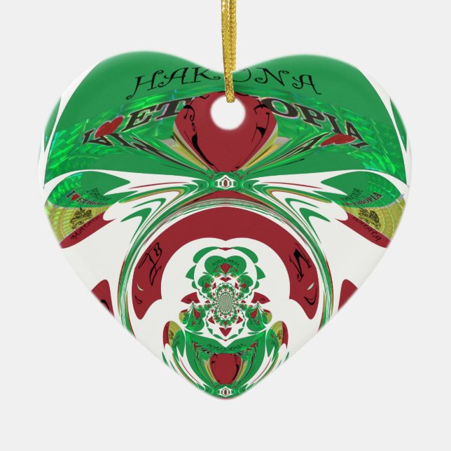 Schönes Äthiopien Lovely Hakuna Matata I Liebe Hea Keramik Ornament (Vorne)