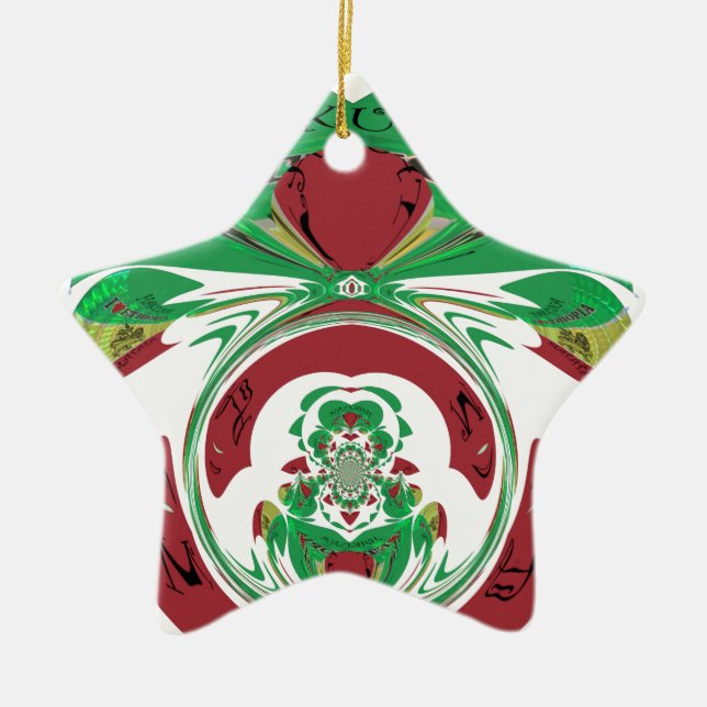 Schönes Äthiopien Lovely Hakuna Matata I Liebe Hea Keramik Ornament (Vorne)